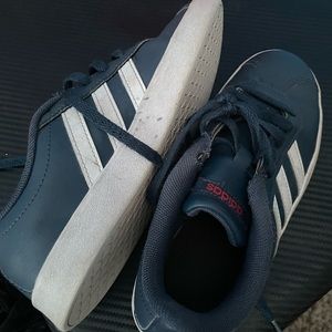 Blue Adidas big kids shoes size 1